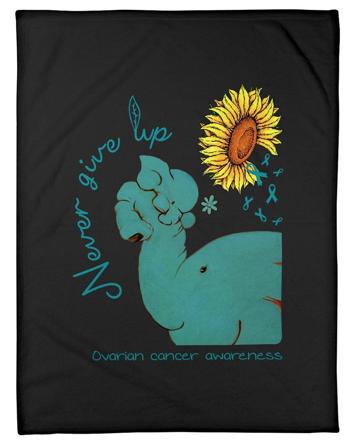 Never Give Up Emerald Cancer Liver Cancer Fleece Blanket