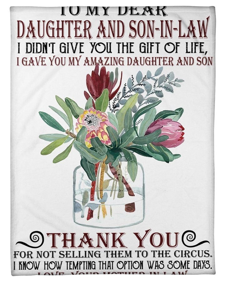 I Gave You My Amazing Daughter And Son Great Gift For Daughter And Son-in-law Fleece Blanket