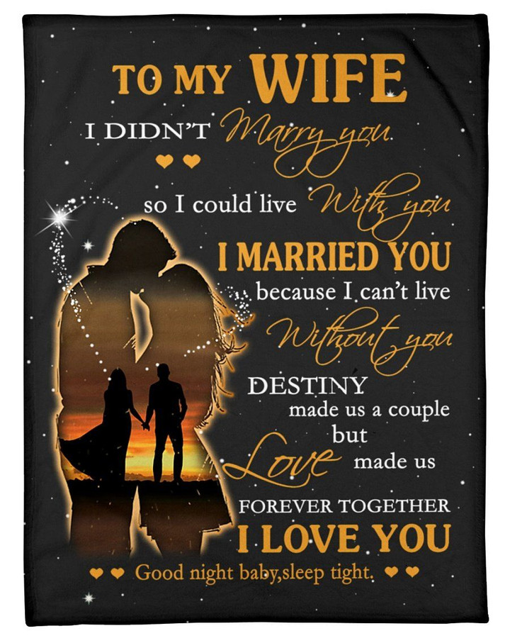 I Love You Perfect Gift From Husband To Wife Fleece Blanket