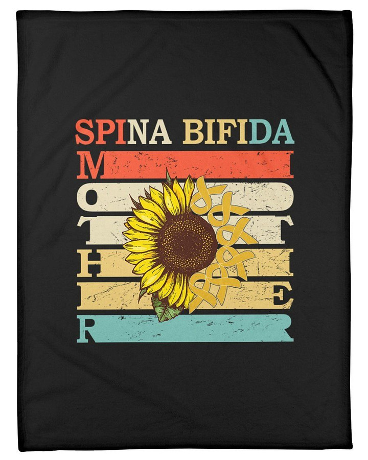 Sunflower Edition Of Spina Bifina Mother Custom Design Fleece Blanket
