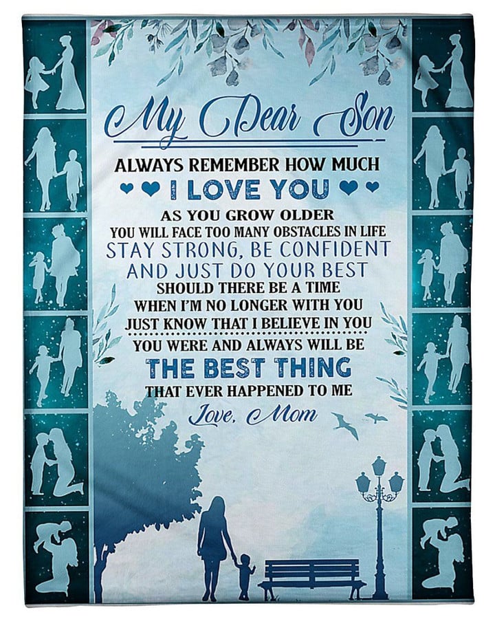 Always Remember How Much I Love You Great Gift From Mom To Son Fleece Blanket