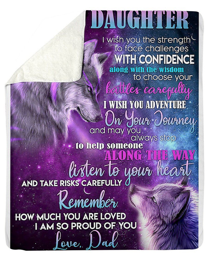 Along The Way Listen To Your Heart And Take Risks Carefully For Daughter Fleece Blanket