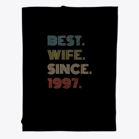 Best Wife Since 1997 Vintage Style Anniversary Gift Fleece Blanket