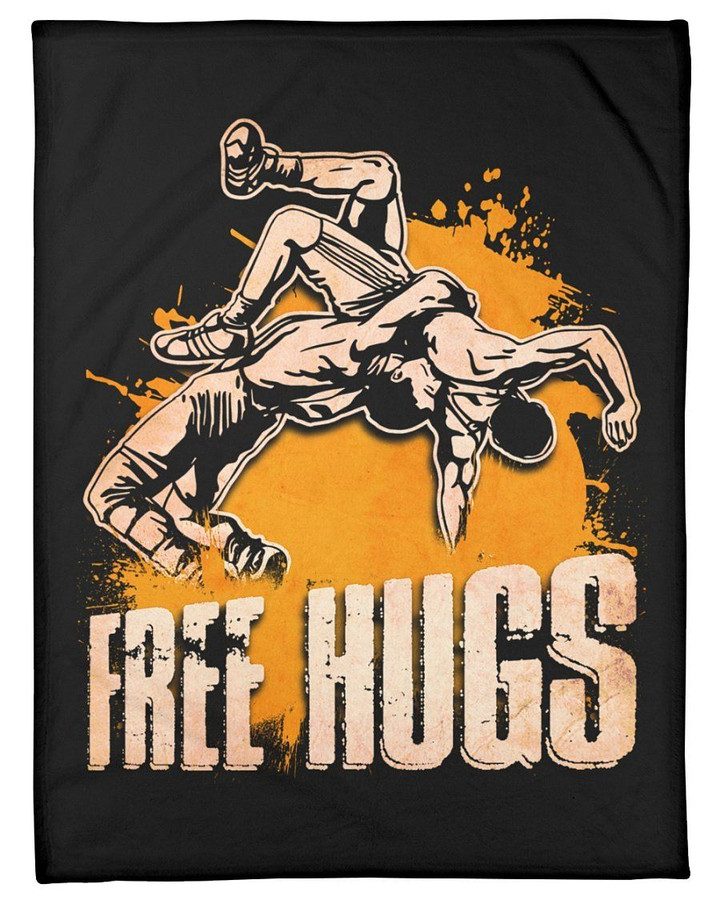 Abstract Image Fee Hugs Trending Custom Design Fleece Blanket