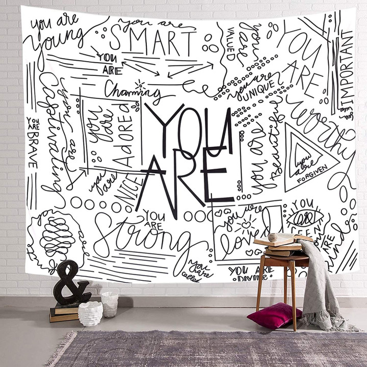 You Are Strong And Smart Printed Wall Tapestry