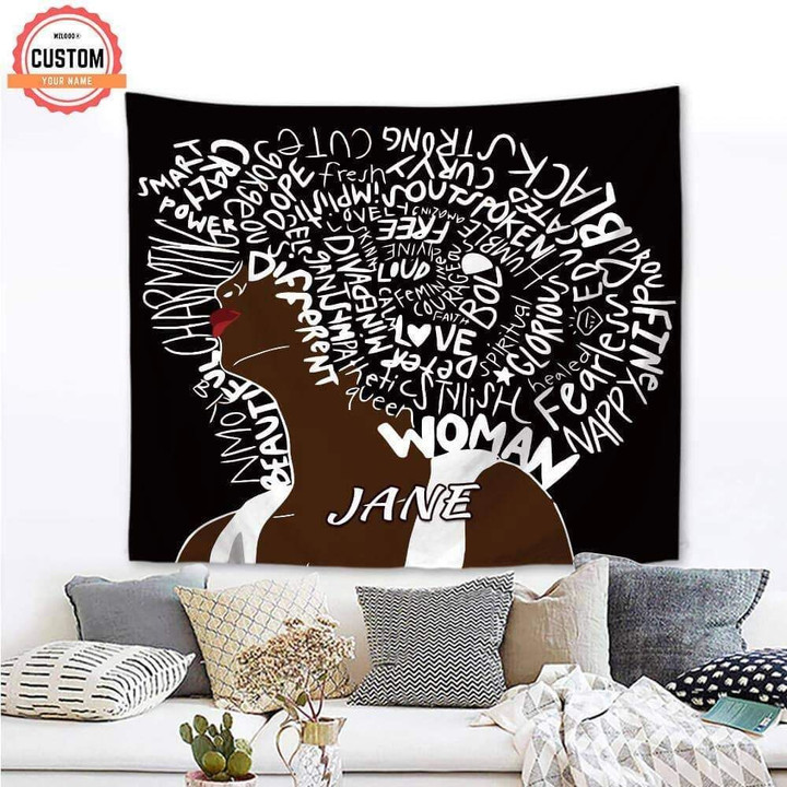 Abstract Queen Custom Name Tapestry