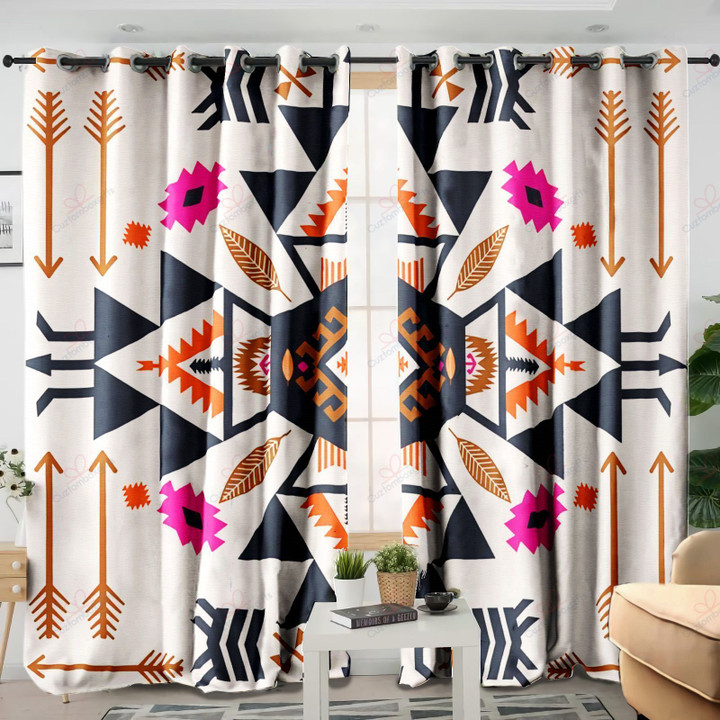 Colorful Navajo Pattern Printed Window Curtains Home Decor