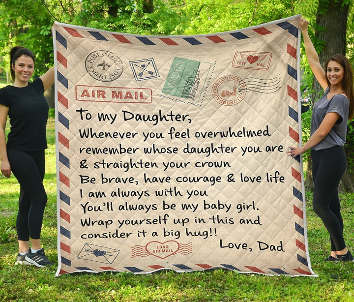 Meaningful Message Love To My Daughter Fleece Blanket
