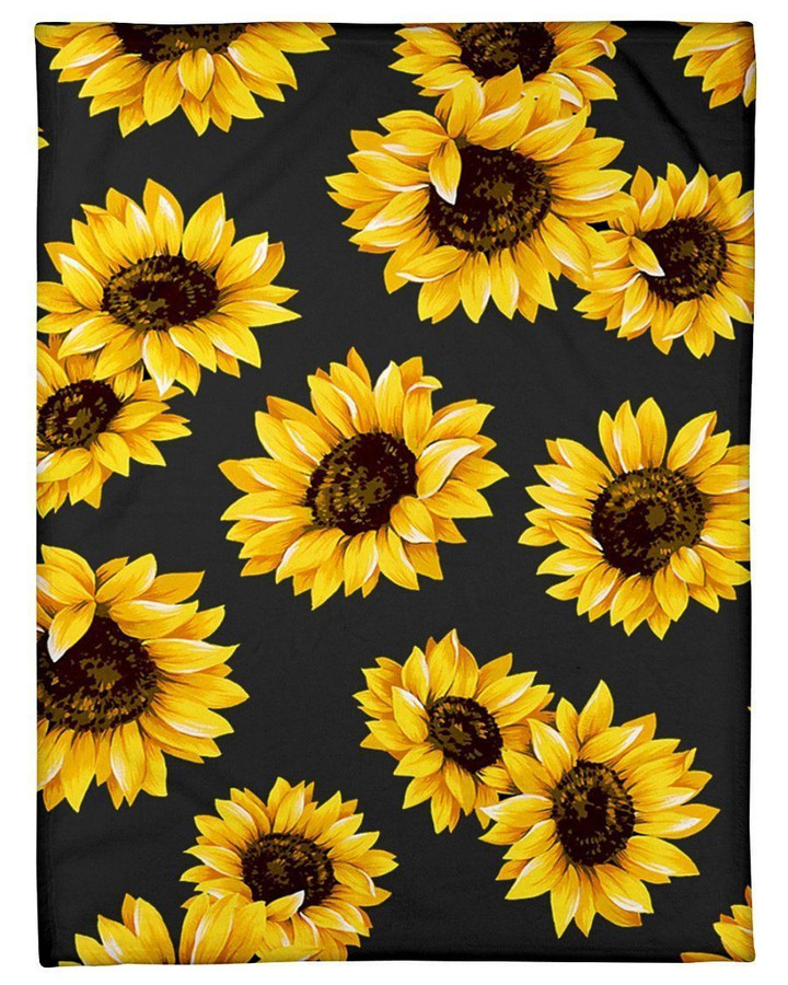 Many Sunflowers Design Gift For Mom Fleece Blanket