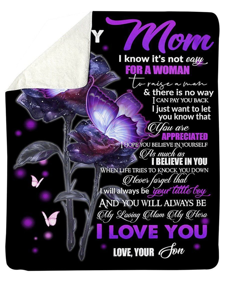 Son Gift For Mom You'll Always Be My Loving Mom My Hero Fleece Blanket