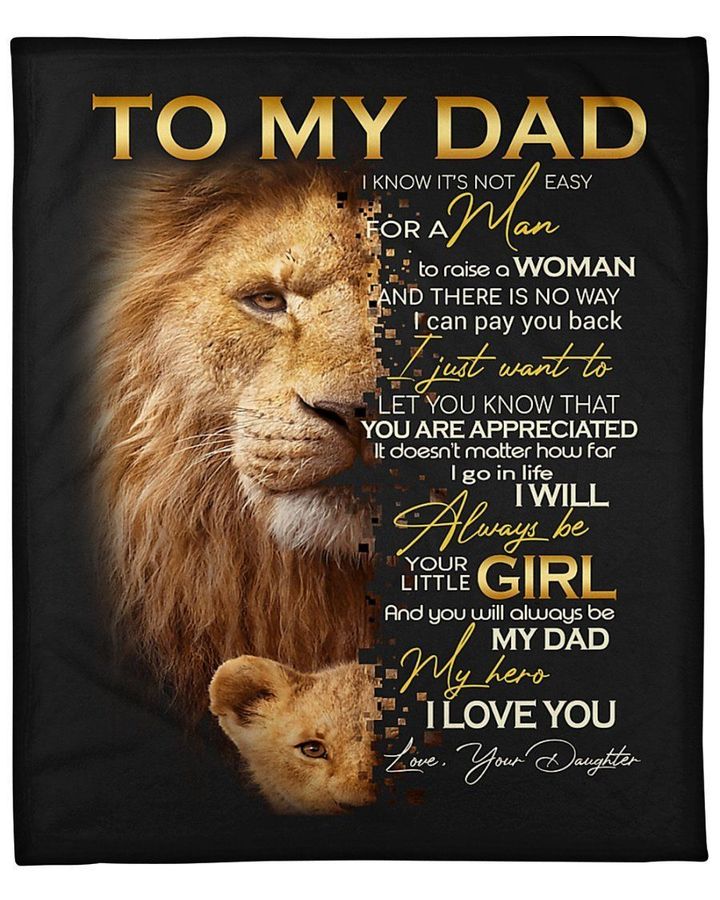 Lion Daughter To Dad You Are Appreciated Fleece Blanket Fleece Blanket