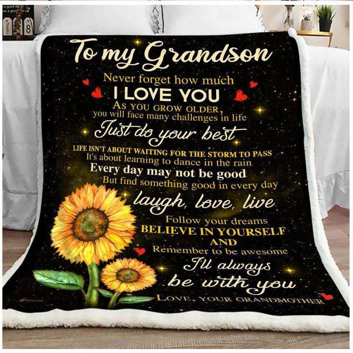 I’ll Always Be With You Gift For Grandson Blanket