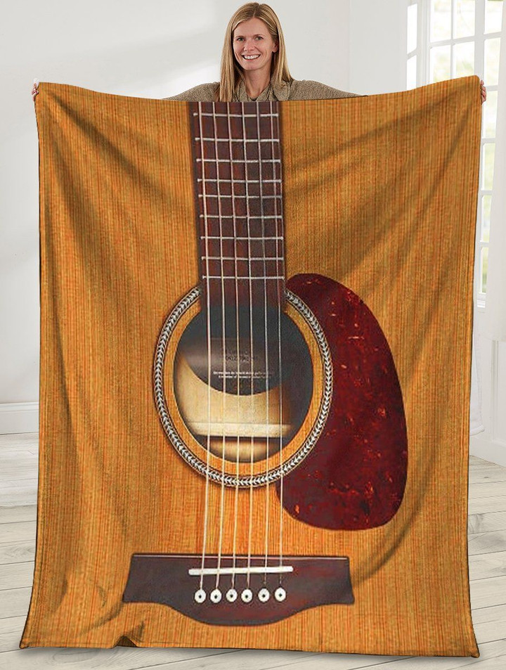 Acoustic Guitar Guitarist Gift Fleece Blanket