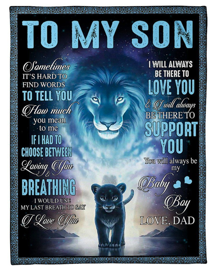 To Son Loving You And Breathing Fleece Blanket