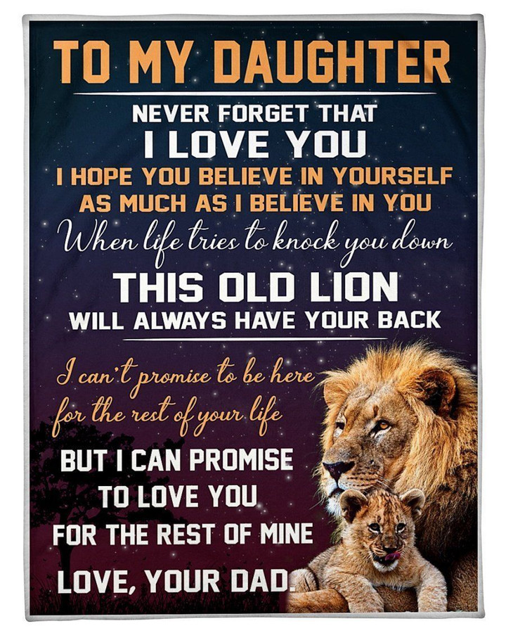 Lion King To My Daughter Love From Dad Fleece Blanket