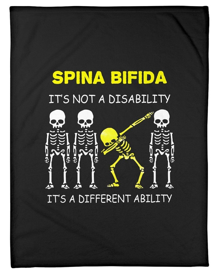 Spina Bifida It's Not Disability It's A Different Ability Fleece Blanket