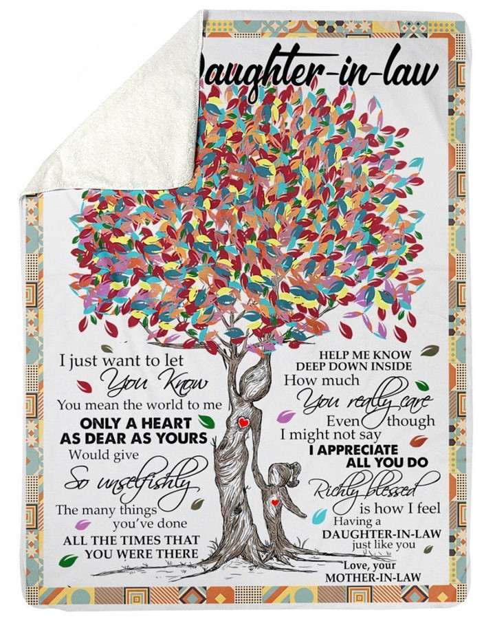 I Appreciate All You Do Quote Gift For Daughter-in-law Fleece Blanket