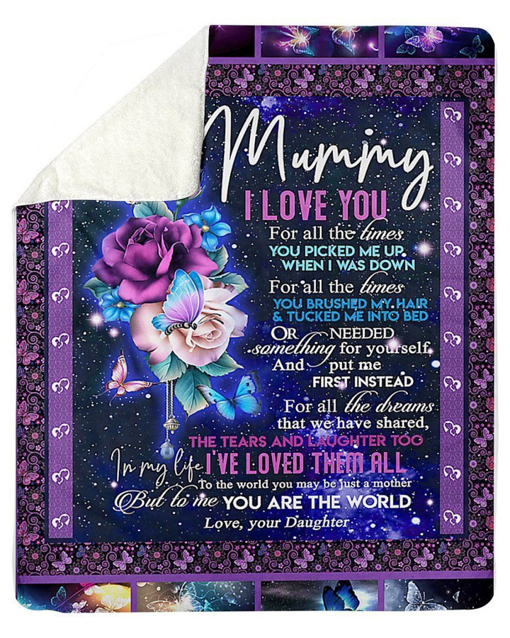 Lovely Message From Daughter Meaningful Gifts For Mummy Fleece Blanket