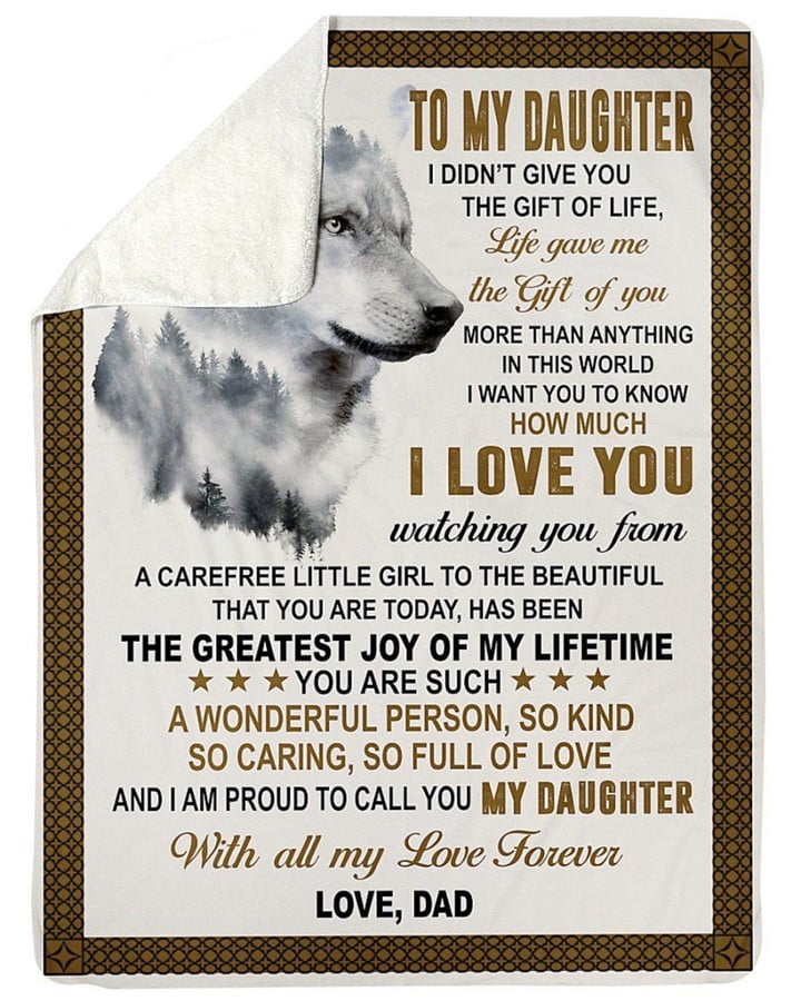 You Are Such A Wonderful Person Dad To Daughter Fleece Blanket Sherpa Blanket