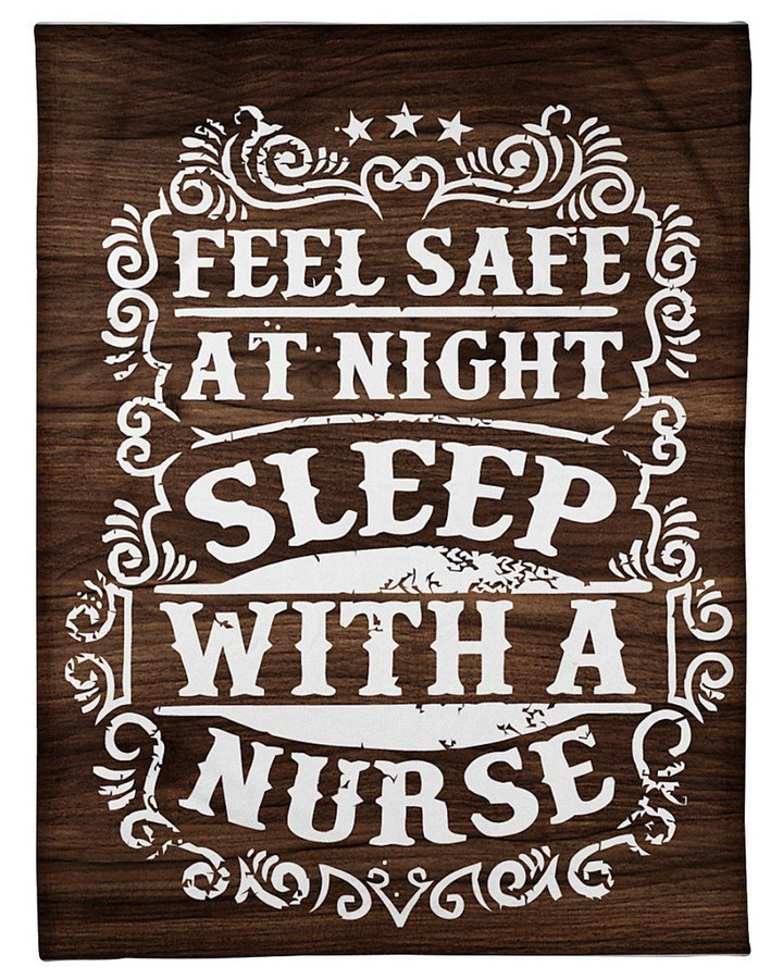 Feel Safe At Night Sleep With A Nurse Fleece Blanket