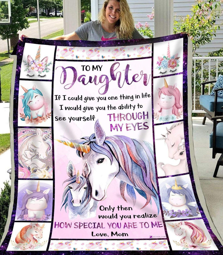 Unicorn Blanket Giving Daughter How Special You Are To Me