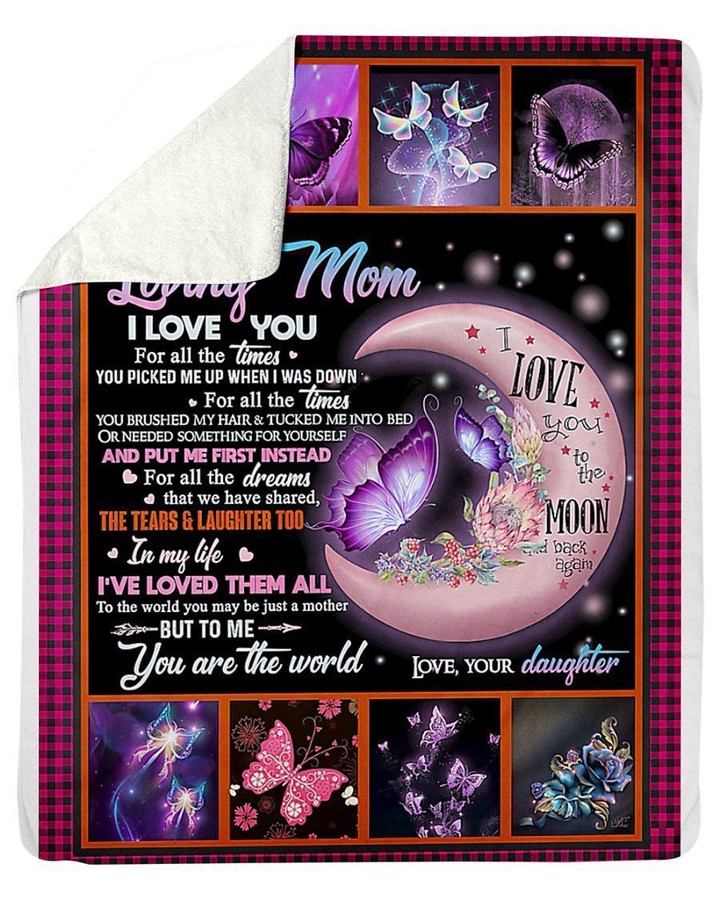 I Love You Meaningful Gift From Daughter To Mom Fleece Blanket