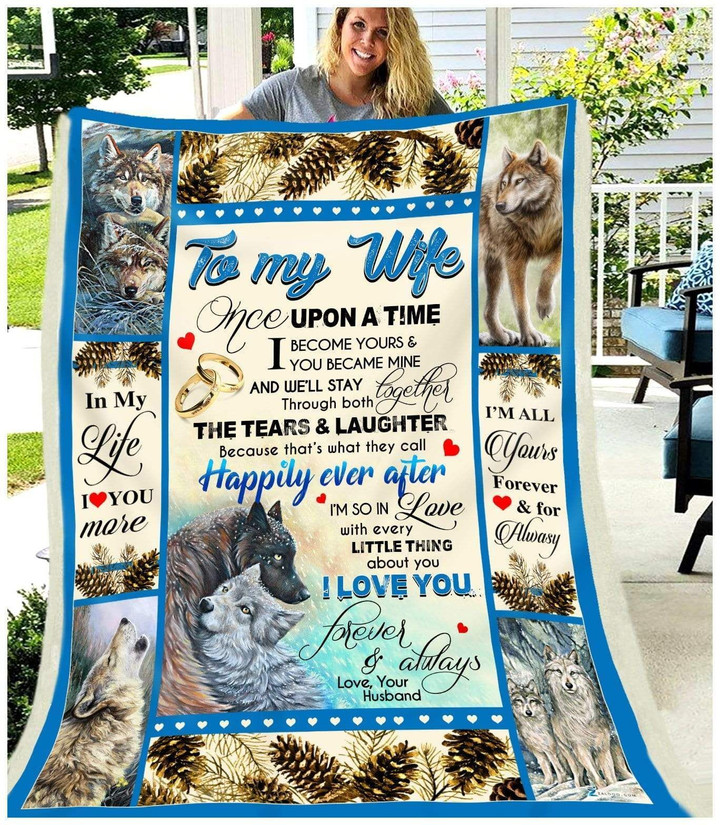 Wolf Blanket Gift For Wife Love You Always