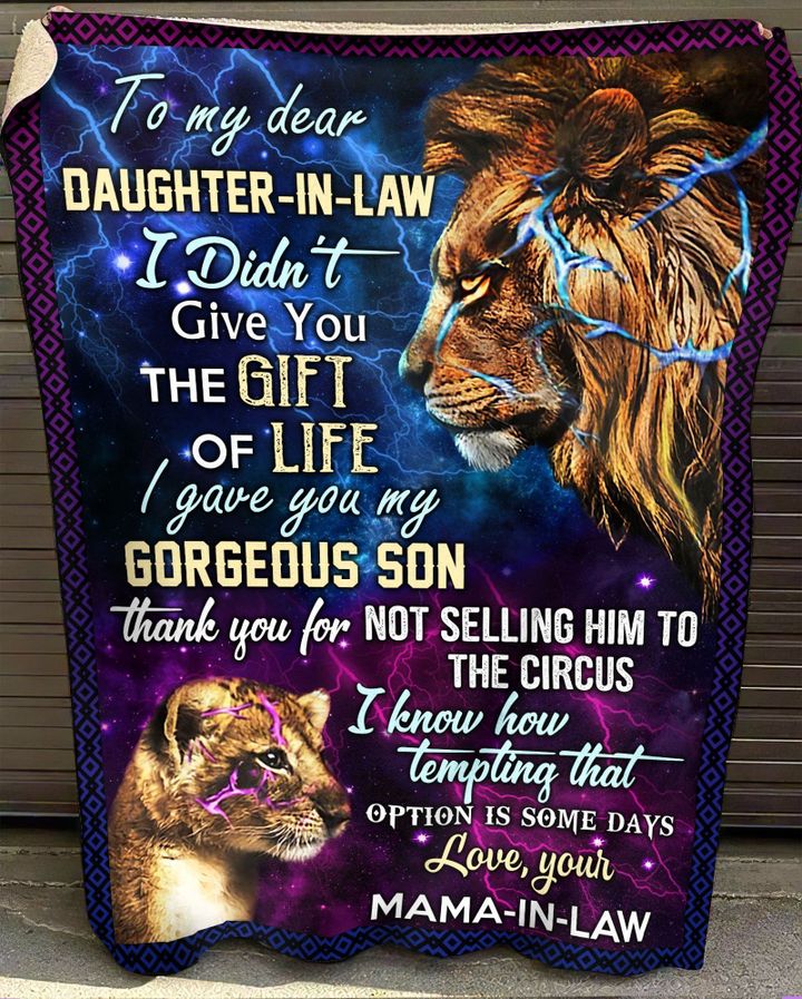 Fleece Blanket Gift For Daughter In Law The Gift Of You Lion