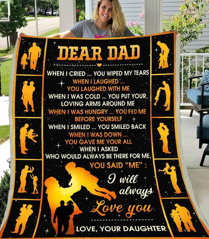Amazing Father's Day Present For Daddy From Daughter Blanket I Will Always Love You