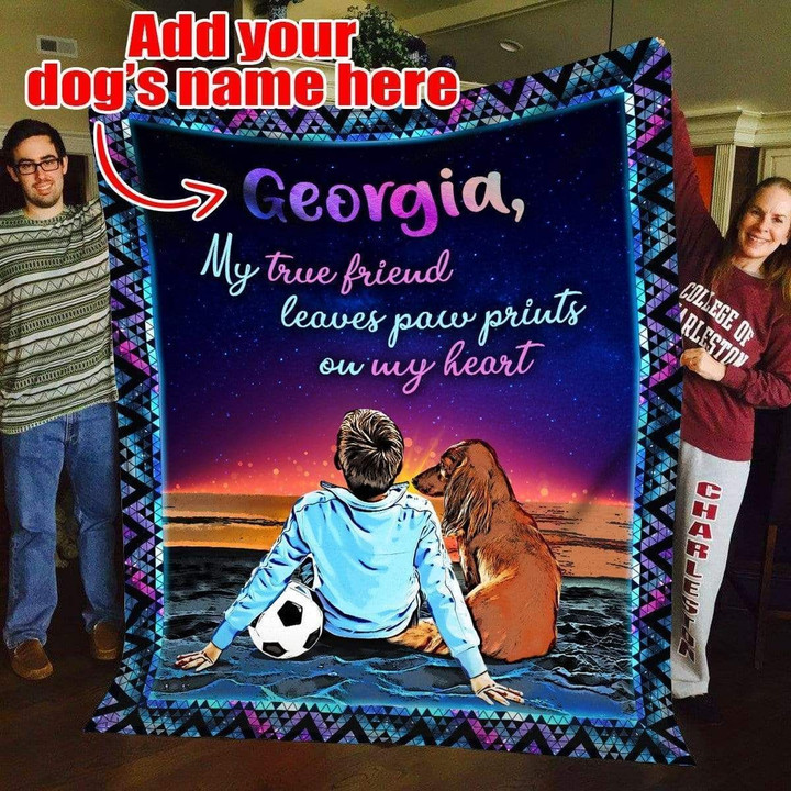 Georgia My True Friend Custom Name Printed Fleece Blanket