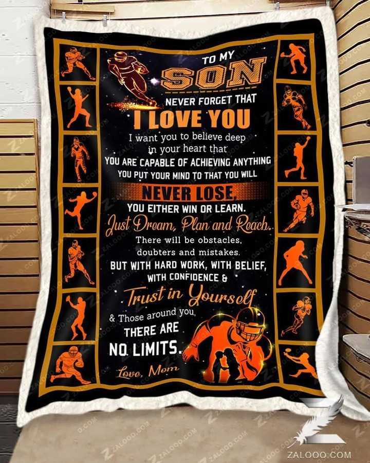 Football Blanket - To My Son - Trust In Yourself