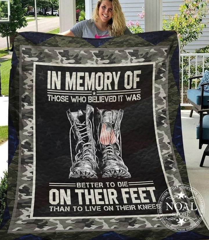 For Dad Always Stand On Their Feet Printed Fleece Blanket