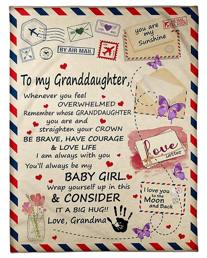 I Am Always With You Letter Grandma To Granddaughter Fleece Blanket Fleece Blanket