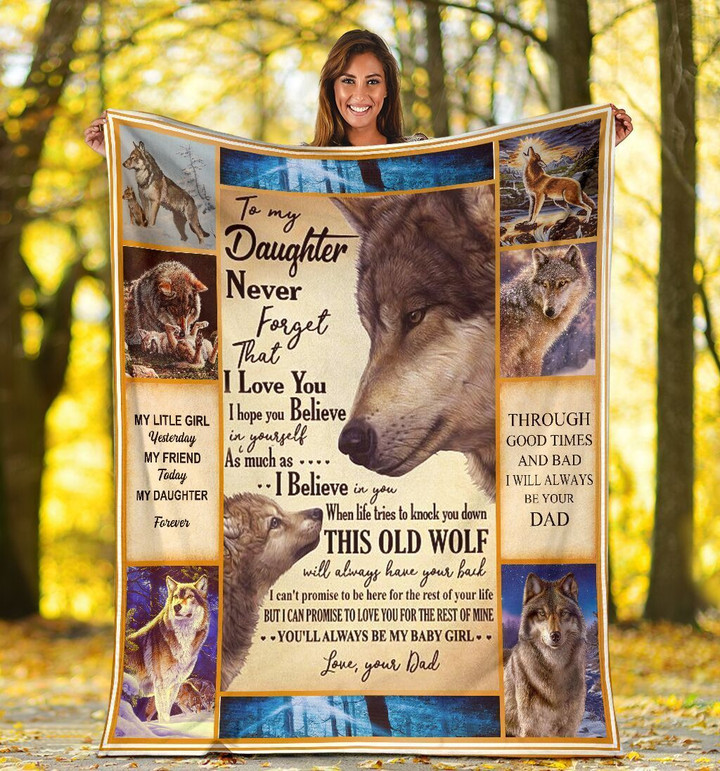 To My Daughter Never Forget That I Love You Fleece Blanket