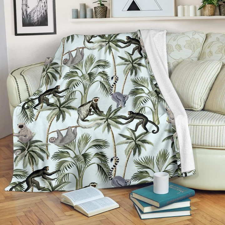 Cool Tree Rainforest Pattern Print Design Fleece Blanket