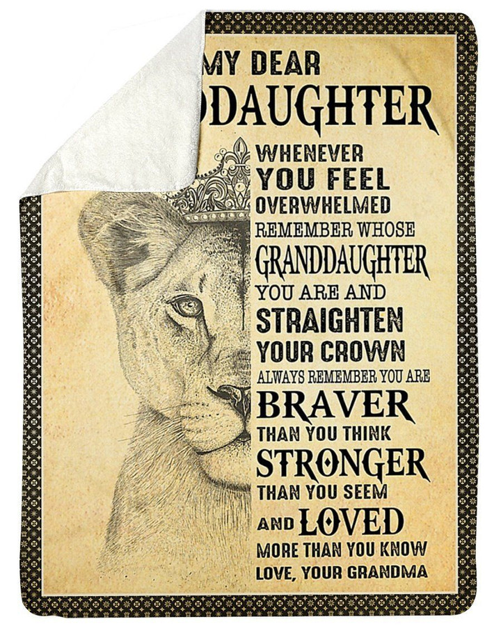 Lion King Loved More Than You Know Grandma To Granddaughter Fleece Blanket Sherpa Blanket