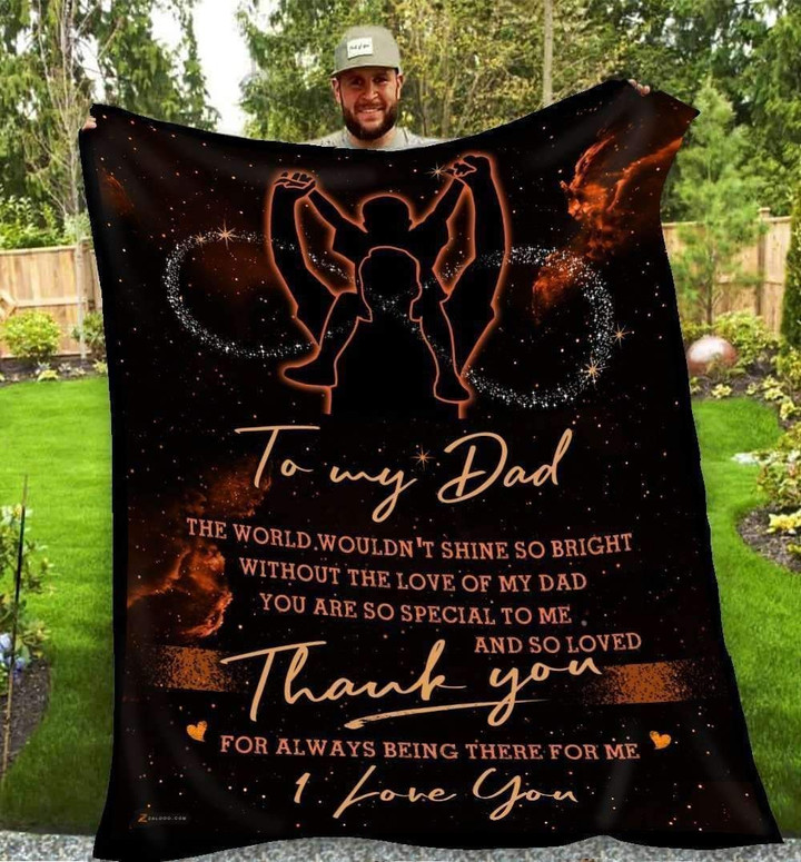 Father's Day Present For Dad Blanket Thank You For Always Being There For Me