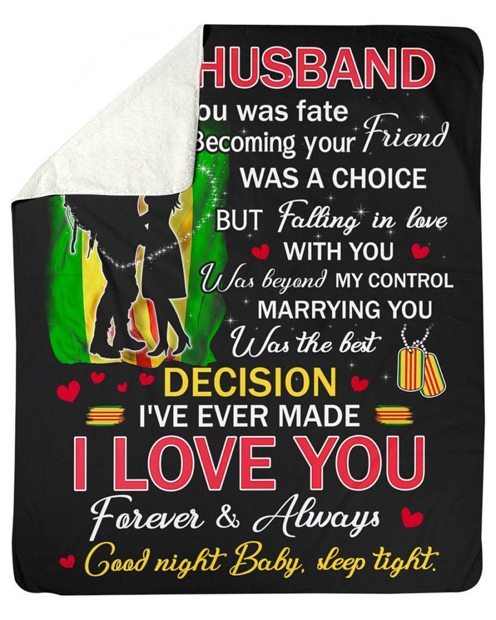 I Love You Forever And Always Gift From Vietnam Veteran To Husband Fleece Blanket