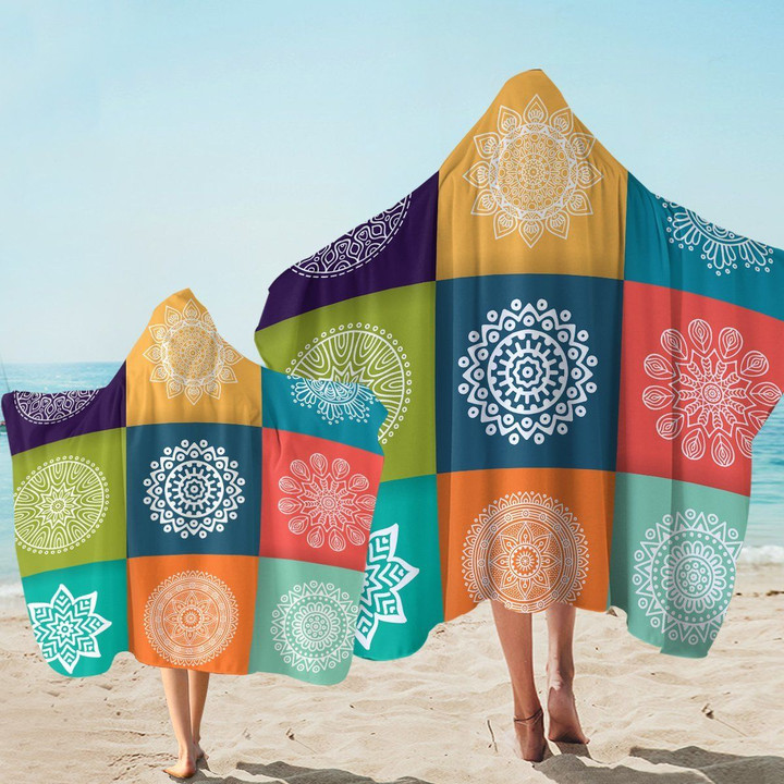 Concentric Designs Colorblocks Printed Hooded Towel