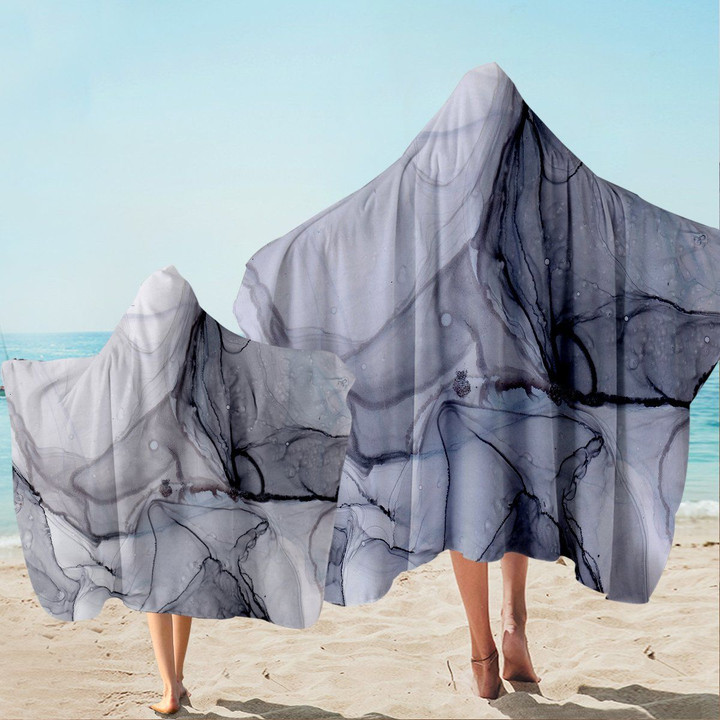 Gray Playa Pavones Printed Hooded Towel