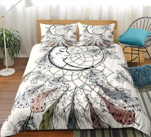 Boho Feather Dreamcatcher Duvet Cover Bedding Set
