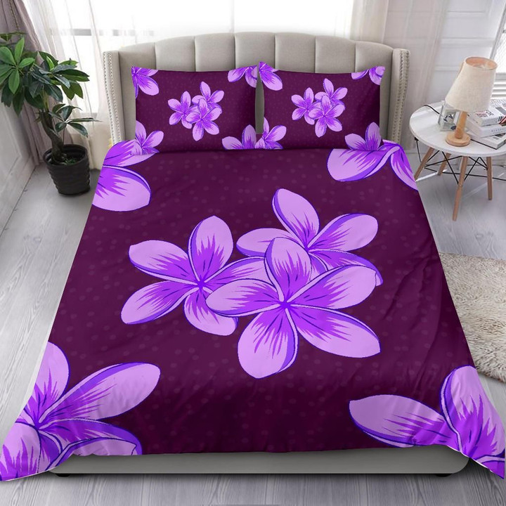 Hawaii Plumeria Simple Duvet Cover Bedding Set