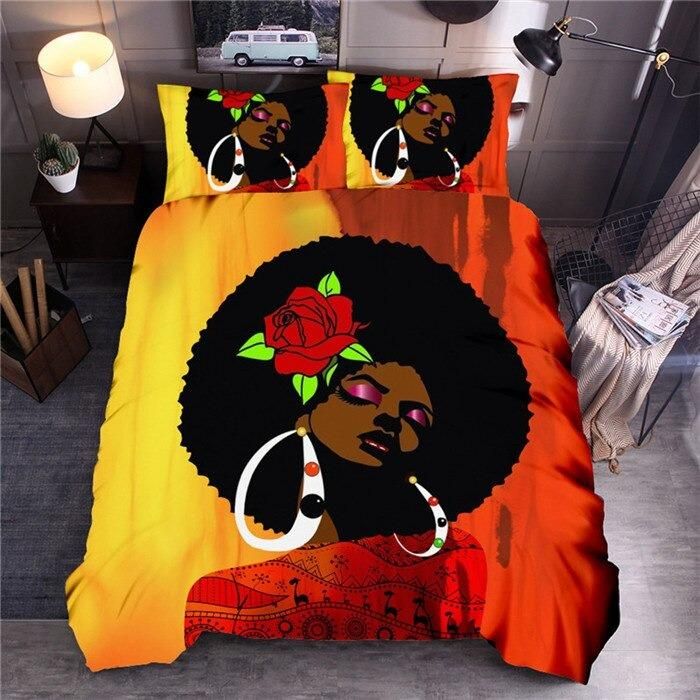 Africa Women Ethnic African Duvet Cover Bedding Set