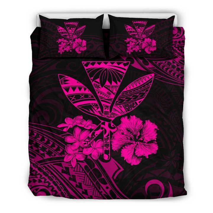 Kanaka Maoli Polynesian Pink Duvet Cover Bedding Set