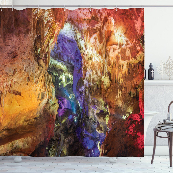 Prometheus Cave View Shower Curtain Home Decor