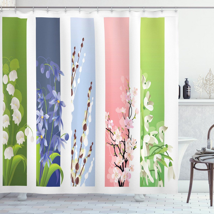 Lily Primrose Valley Art Shower Curtain Home Decor
