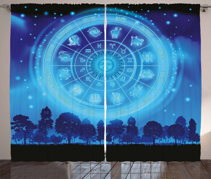 Astrologic Night Dots Window Curtain Door Curtain