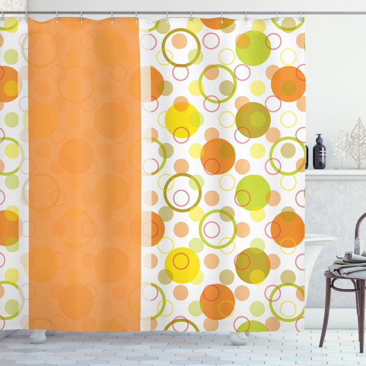 Colorful Circular Round Shower Curtain Home Decor Curtain