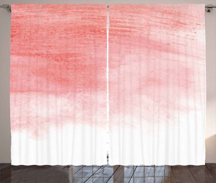 Watercolor Ombre Brush Printed Window Curtain Home Decor