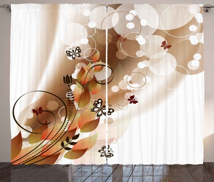 Spring Themed Abstraction Printed Window Curtain Home Decor